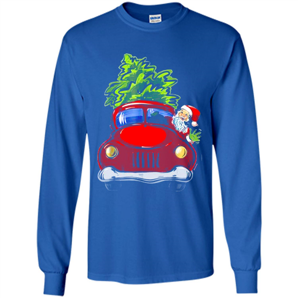 Vintage Santa red Truck Christmas Tree PINGPONG