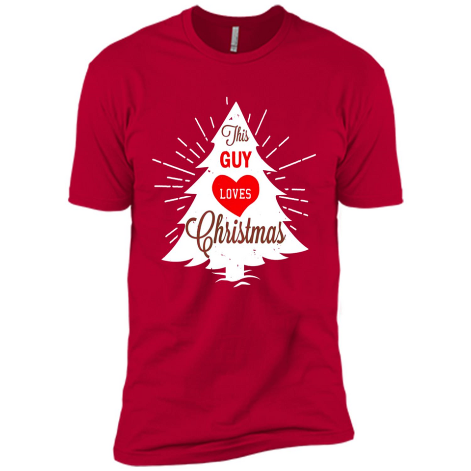 This Guy Loves Christmas Shirt - Premium Short Sleeve T-Shirt