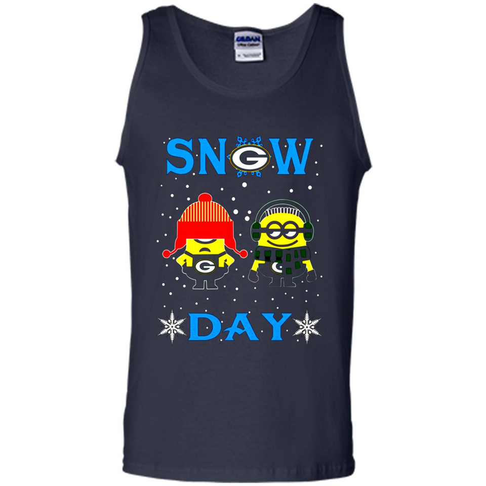 Snow Day Shirt For Green Bay Packers Vs Minion Fans pingpong