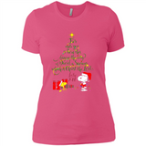 Snoopy Christmas Tree T-Shirt - Ladies' Boyfriend T-Shirt