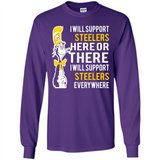 Shirt For Dr Seuss Cat And Pittsburgh Steelers Fans - Long Sleeve T-Shirt