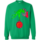 GRINCH HAND HOLDING CALGARY FLAMES GLITTER CHRISTMAS PINGPONG