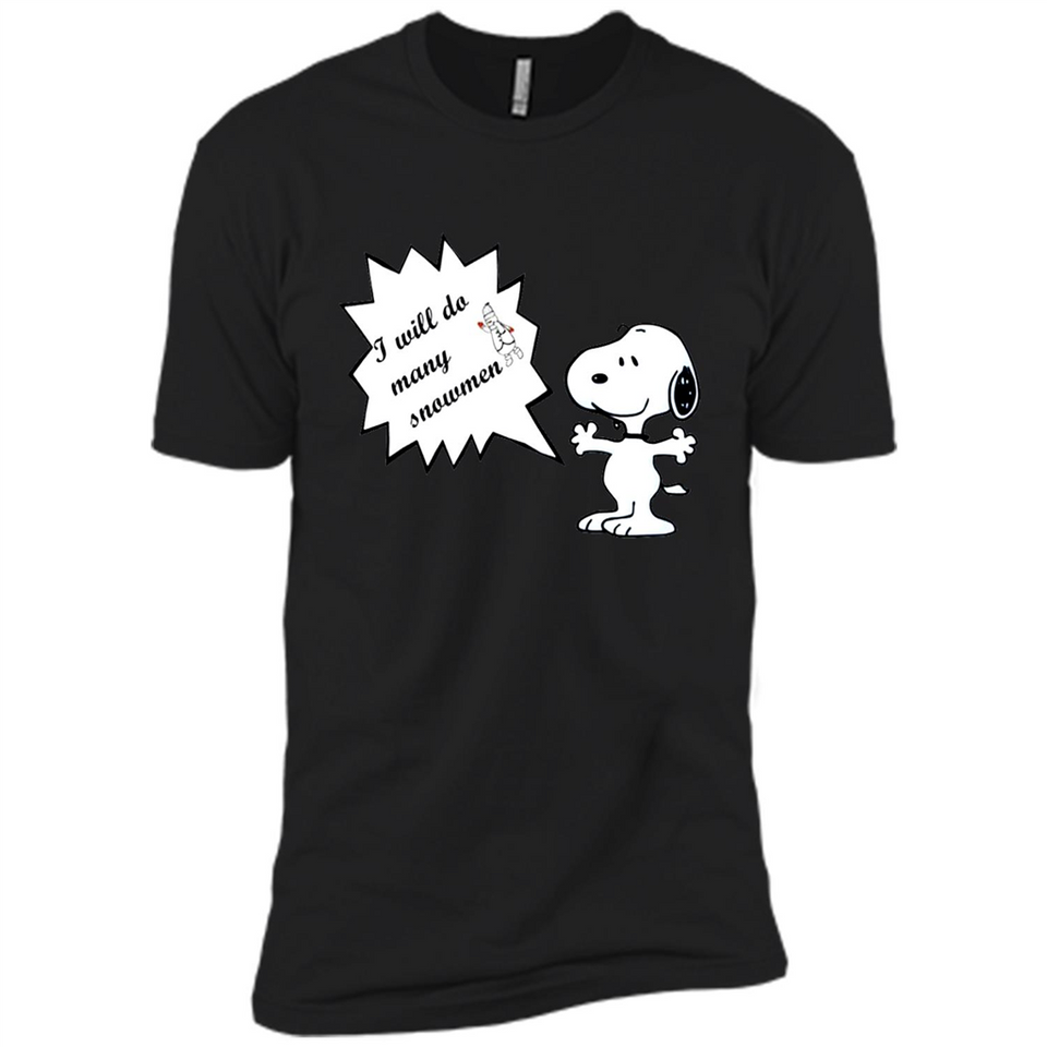 Snoopy I Will Do Many Snowman Christmas