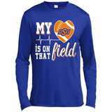 Oklahoma State Cowboys Football My Heart is on that Field - Canvas Long Sleeve T-Shirt