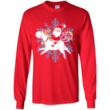 Unicorn And Santa Christmas 1 - Long Sleeve T-Shirt
