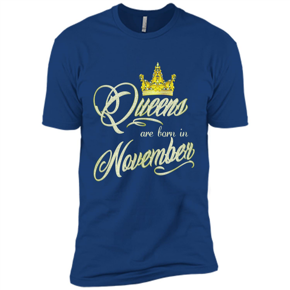 Queens Are Born In November Golden T-Shirt