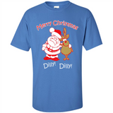 Christmas T-Shirt Santa And Reindeer Dilly Dilly - Shirt