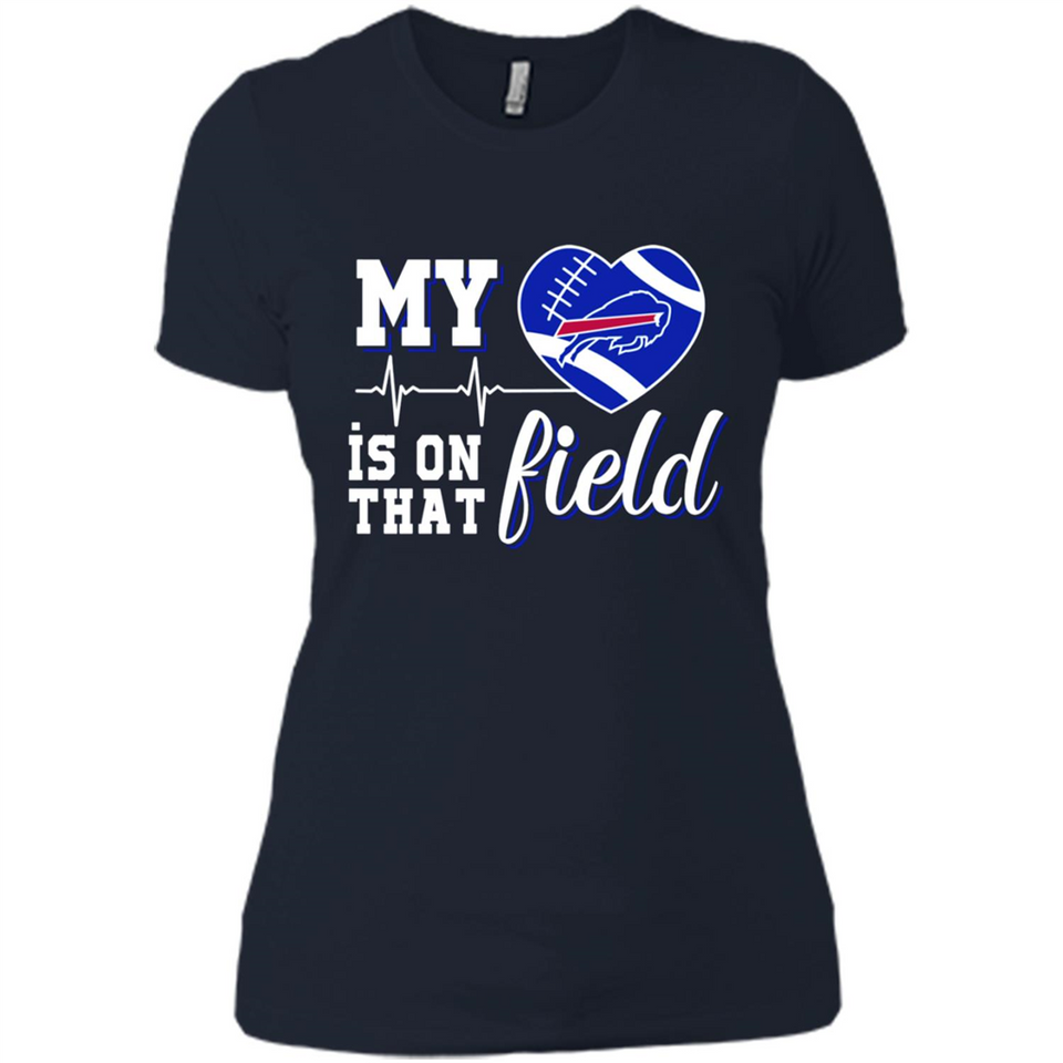 Buffalo Bills Football My Heart is on that Field - Ladies' Boyfriend T-Shirt