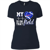 Buffalo Bills Football My Heart is on that Field - Ladies' Boyfriend T-Shirt