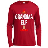 Grandma Elf Shirt -Family Matching Christmas Pajamas - Canvas Long Sleeve T-Shirt