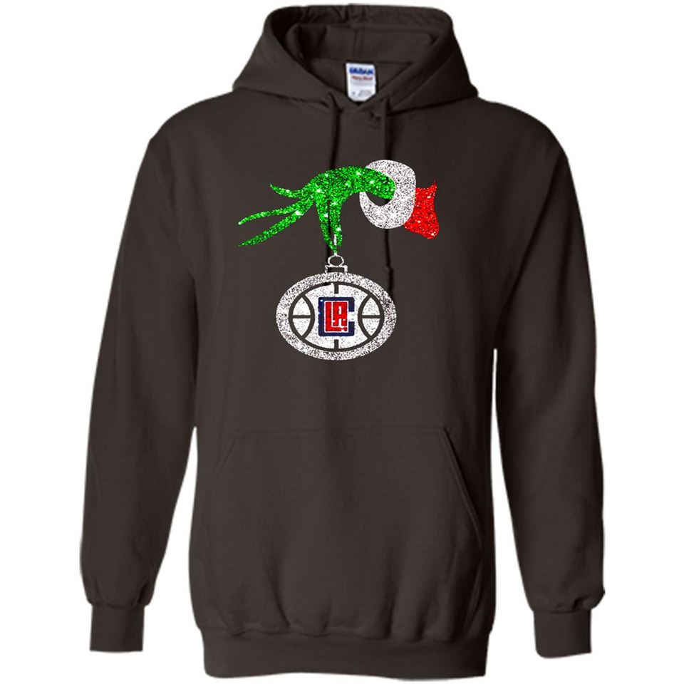 Amazing shirt Los Angeles Clippers Glitter Grinch Monogram Ornament Christmas Gift - Hoodie