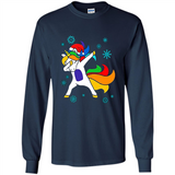 Christmas Dabbing Unicorn - Long Sleeve T-Shirt