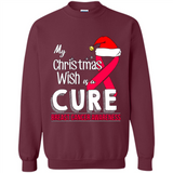 My Christmas Wish Is A Cure Breast Cancer Awareness sweater PINGPONG