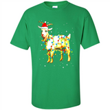 Christmas Lights Goat Wearing Santa Hat T-Shirt - Shirt
