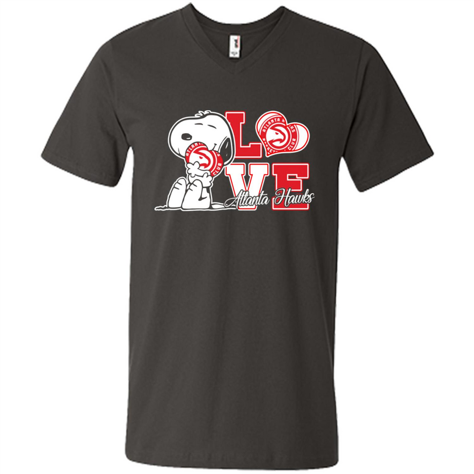 Snoopy loves NBA Atlanta Hawks - Men's V-Neck
