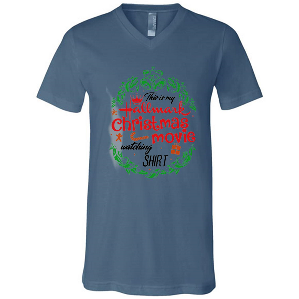 This is My Hallmark-Christmas Movies Watching Sporty T-Shirt - Canvas Unisex V-Neck