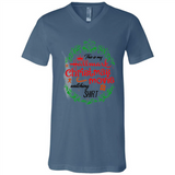 This is My Hallmark-Christmas Movies Watching Sporty T-Shirt - Canvas Unisex V-Neck