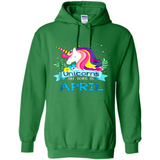 Unicorns are born in April Birthday Rainbow Gift Custom Ultra Cotton