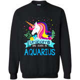 Unicorns are born in Aquarius Birthday Rainbow Gift Custom Ultra Cotton