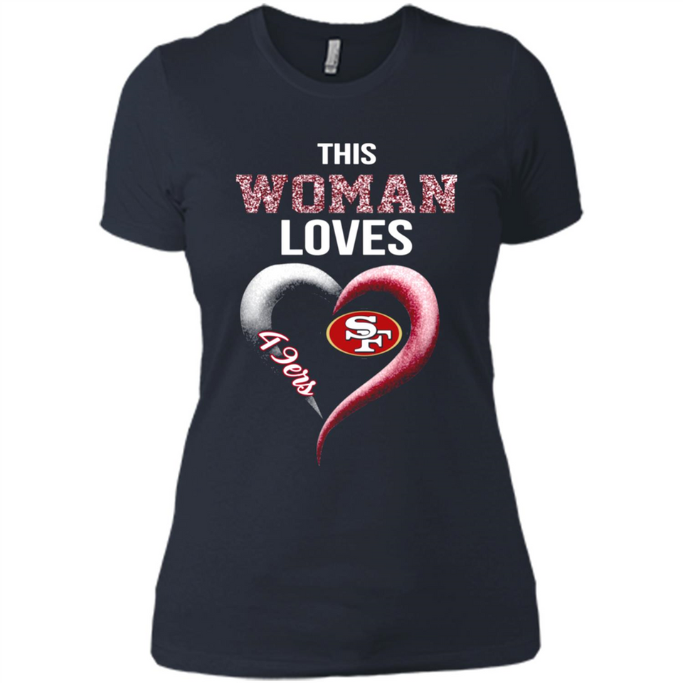 This Woman love 49ers NFL football team - Ladies' Boyfriend T-Shirt