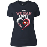 This Woman love 49ers NFL football team - Ladies' Boyfriend T-Shirt