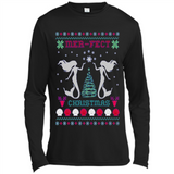 Mermaid Mer-Fect Ugly Christmas Sweater - Canvas Long Sleeve T-Shirt