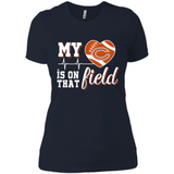 Chicago Bears Football My Heart is on that Field - Ladies' Boyfriend T-Shirt