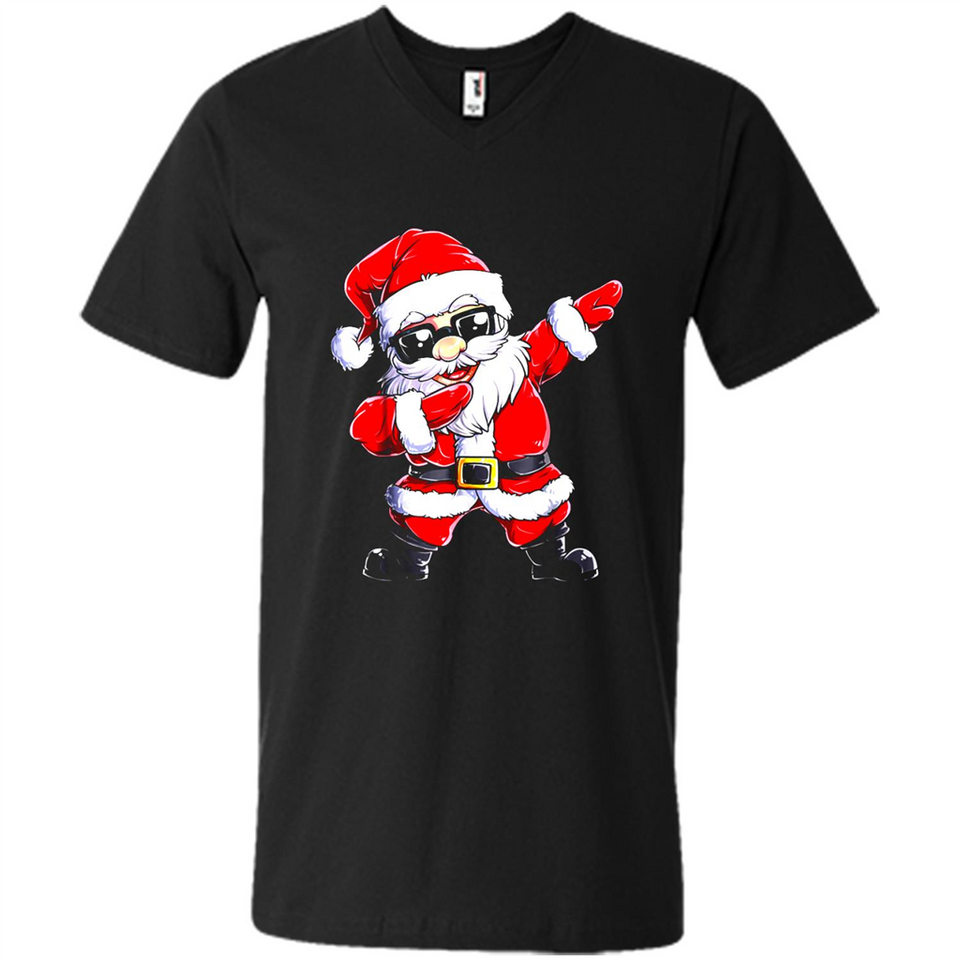 Christmas shirt Dabbing Santa Claus Xmas Gift - Men's V-Neck