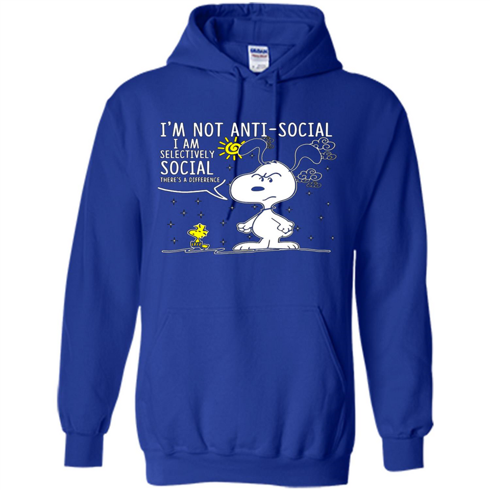 Snoopy I'm Not Anti-Social I Am Selectively Social