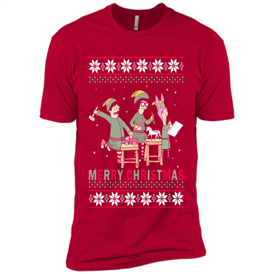 Bob’s burgers Elf Merry Christmas - Premium Short Sleeve T-Shirt
