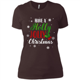 Have A Holly Jolly Christmas T-Shirt Cute Mistletoe - Ladies' Boyfriend T-Shirt