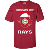 I Just Want To Drink Hot Chocolate & Watch Tampa Bay Rays Ugly Christmas Sweater PINGPONG