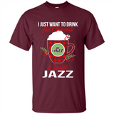 I Just Want To Drink Hot Chocolate & Watch Utah Jazz Ugly Christmas Sweater PINGPONG