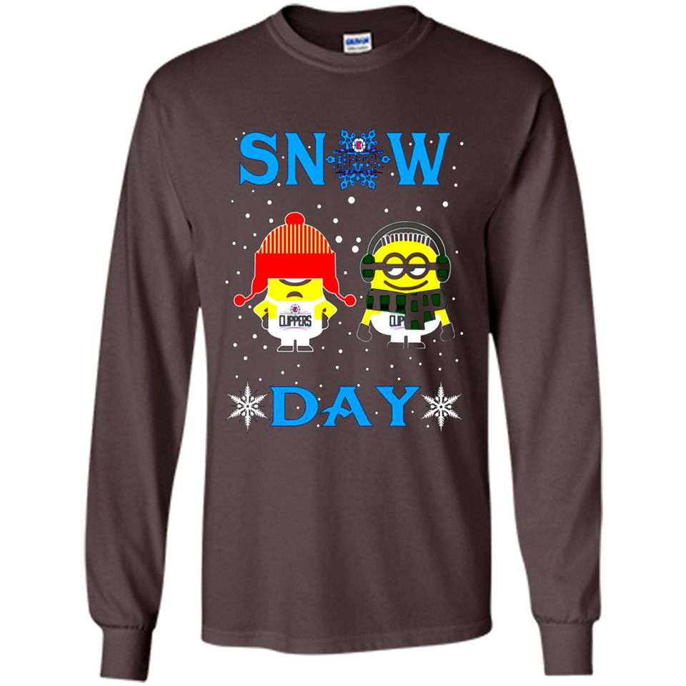 Snow Day Shirt For La Clippers Vs Minion Fans pingpong