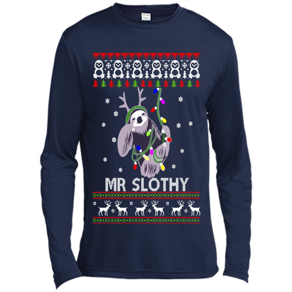 Mr Slothy Christma - Canvas Long Sleeve T-Shirt