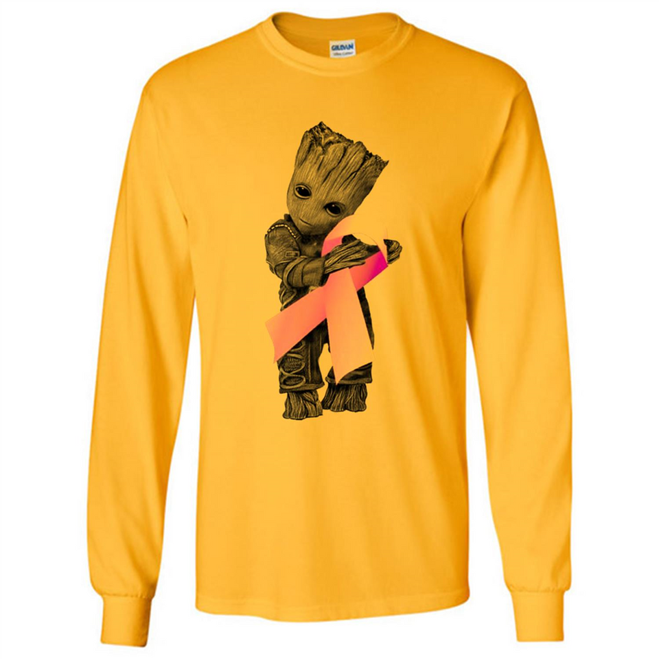 Groot Hug Breast Cancer - Long Sleeve T-Shirt