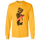 Groot Hug Breast Cancer - Long Sleeve T-Shirt