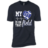 Washington Huskies Football My Heart is on that Field - Premium Short Sleeve T-Shirt