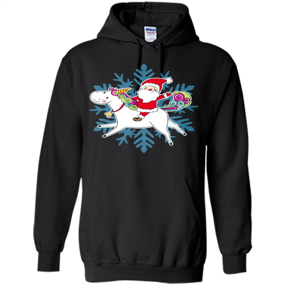 Unicorn And Santa Christmas 1 - Hoodie