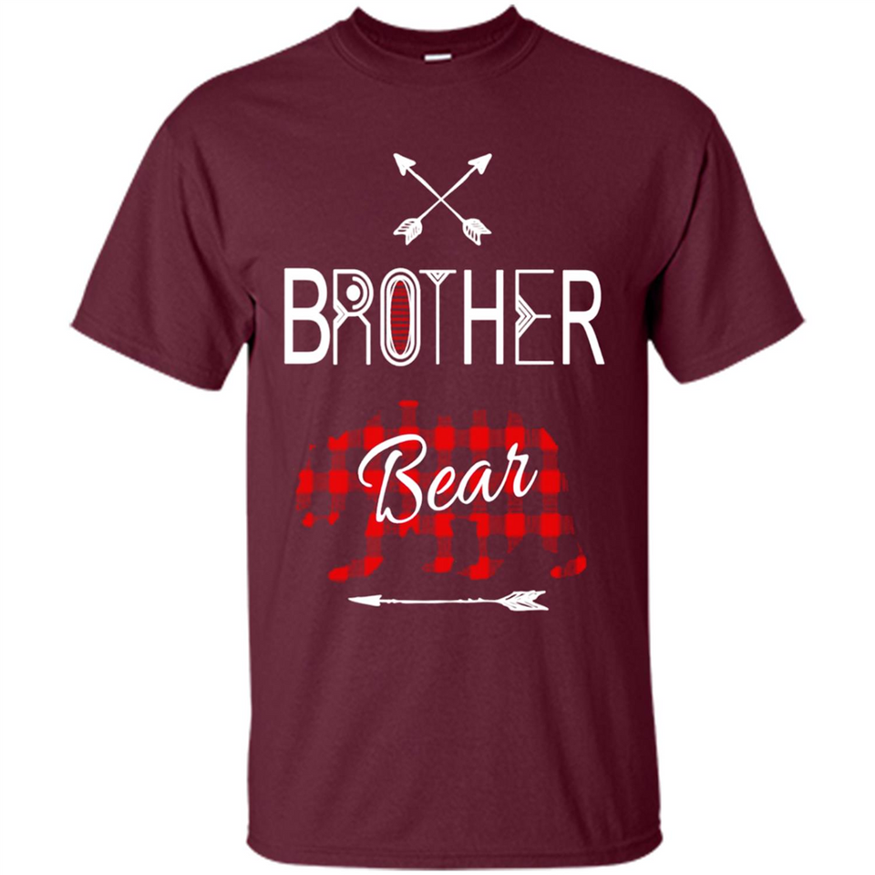 Brother Shirt Buffalo Plaid Family Camping Bear Tee - Shirt