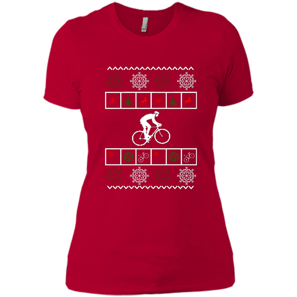 Christmas Ugly Sweater Best Cycling Ugly Christmas Sweater - Ladies' Boyfriend T-Shirt