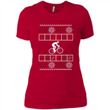 Christmas Ugly Sweater Best Cycling Ugly Christmas Sweater - Ladies' Boyfriend T-Shirt