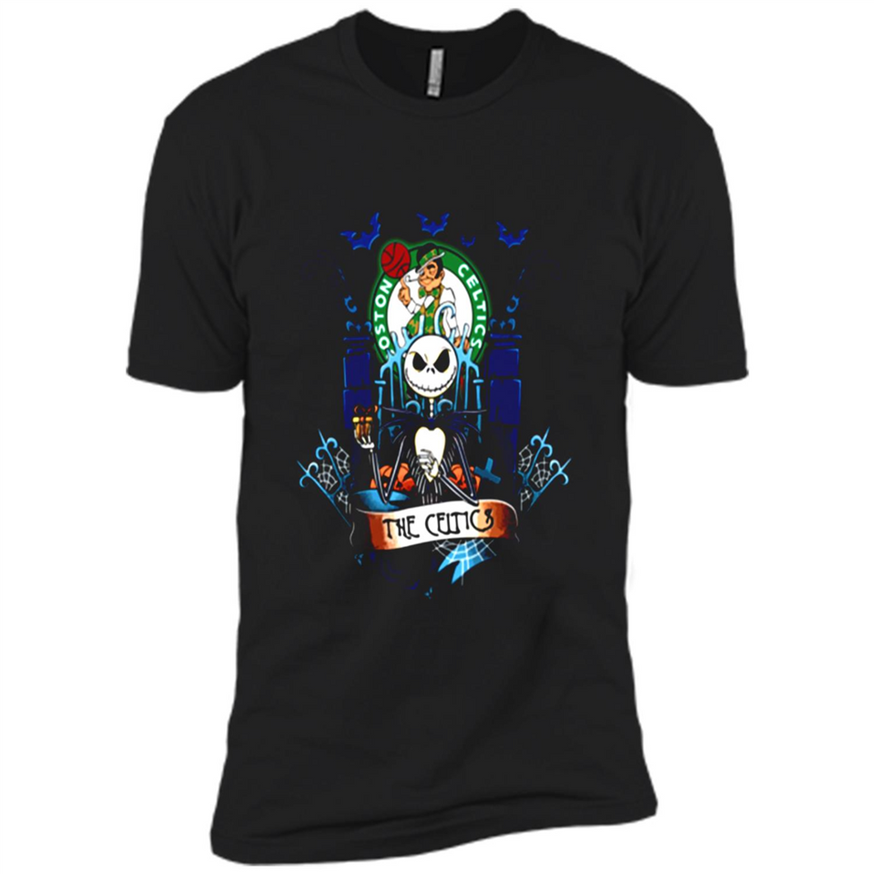 Boston Celtics Halloween The Nightmare Before Christmas - Premium Short Sleeve T-Shirt