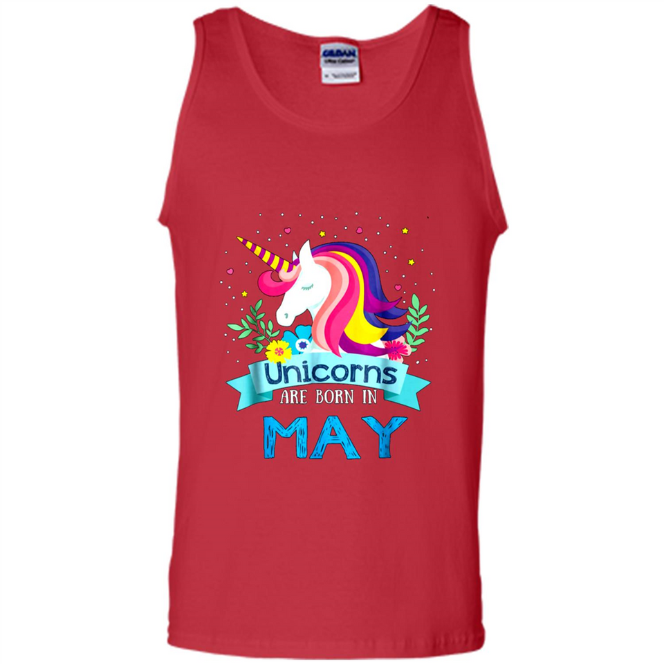 Unicorns are born in May Birthday Rainbow Gift Ladies Custom