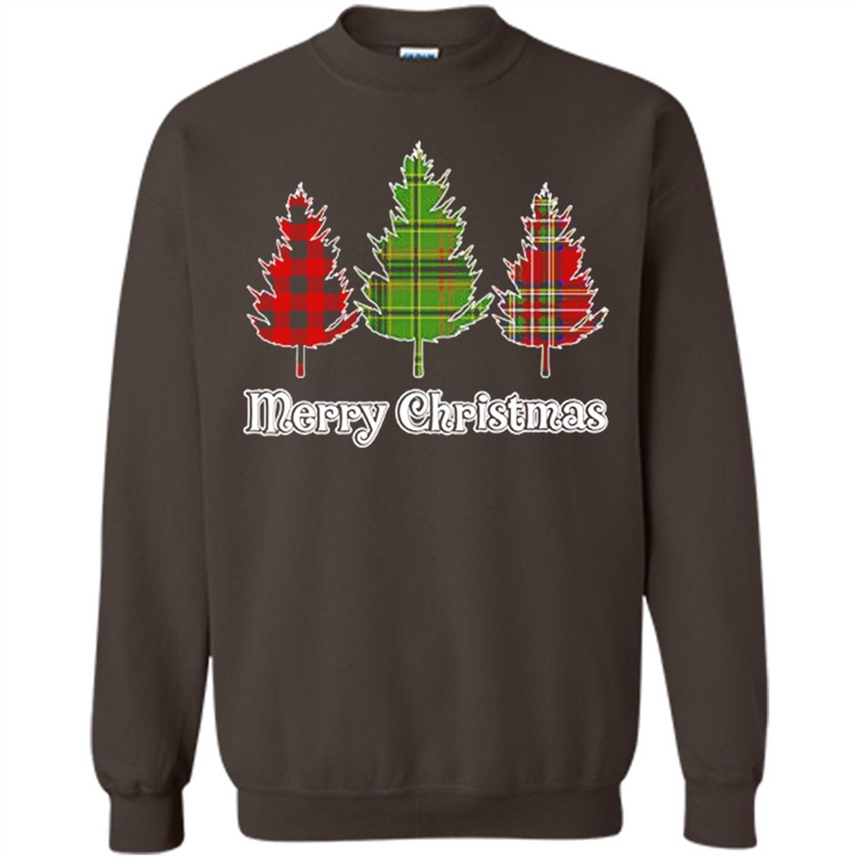 Plaid Christmas Tree Shirt Merry Christmas Plaid is Rad