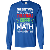 Math Teacher Christmas Shirt Christmas Cheer - Long Sleeve T-Shirt