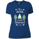 This Actor Loves Christmas Tree Shirt with Snowman