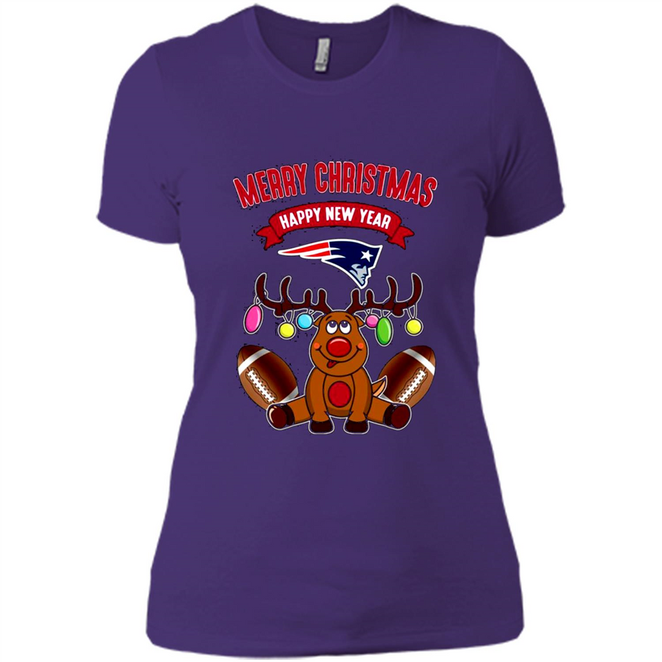 New England Patriots NFL Reindeer Funny Merry Christmas And Happy New Year