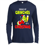 Drink Up Grinches it_s Christmas - Merry Xmas Sweatshirt - Canvas Long Sleeve T-Shirt