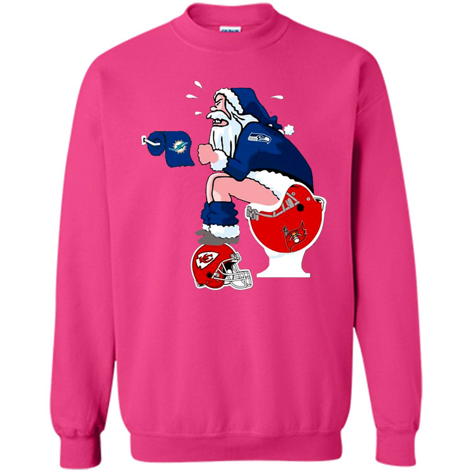 Seattle Seahawks Santa Claus Toilet